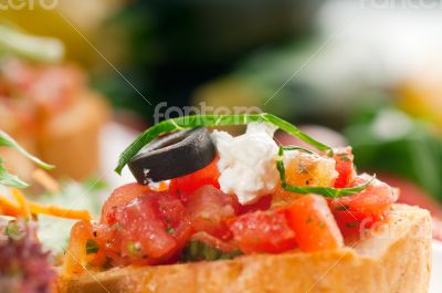 original Italian fresh bruschetta 