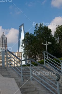 shanghai pudong view from puxi 