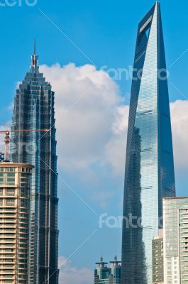 shanghai pudong view from puxi 