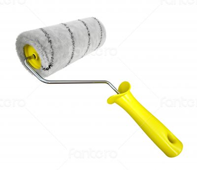 Paint roller isolated on white background
