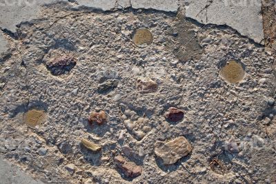 Coins on the pavement.