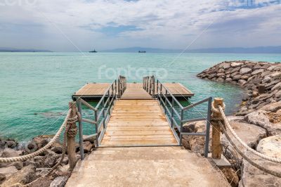 Deck on Red sea shore