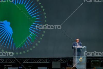 Prime minister of Ethiopia delivers a speech