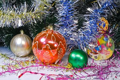 Beautiful decorations for the Christmas tree