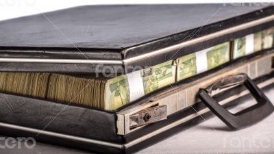 Suit case full of money