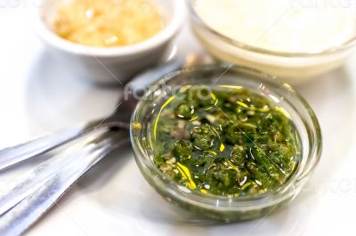 Condiment made from green pepper