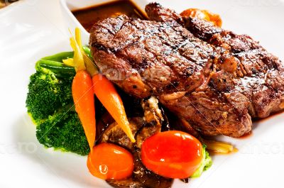 grilled ribeye steak