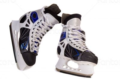 Men`s skating on a white background.