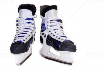 Men`s skating on a white background.