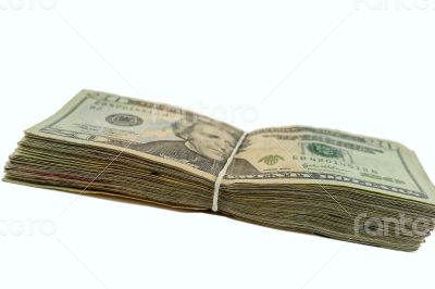 Stack of $20  bills