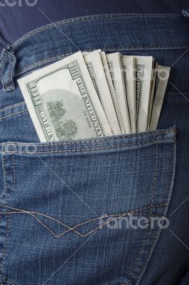 Money in a pocket