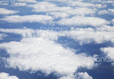 Clouds, view from airplane