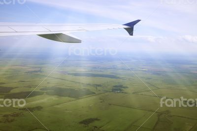 View from an airplane