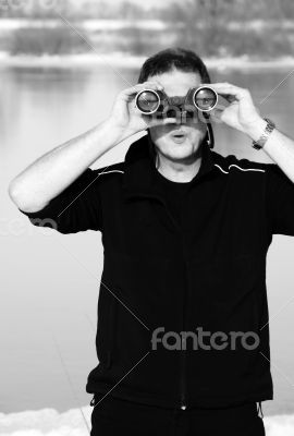 Man with Binoculars