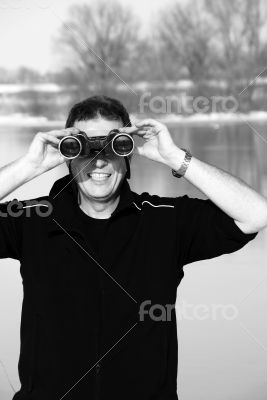 Man with Binoculars