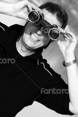 Man with Binoculars