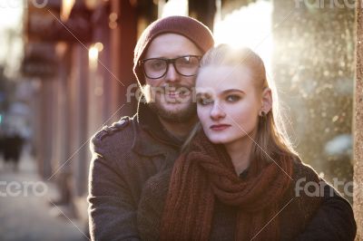 Young happy couple