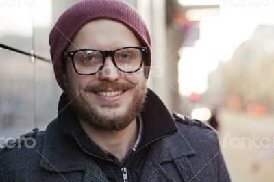 Young man in glasses