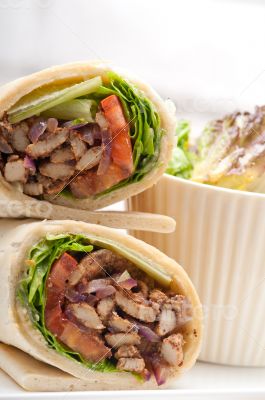 kafta shawarma chicken pita wrap roll sandwich