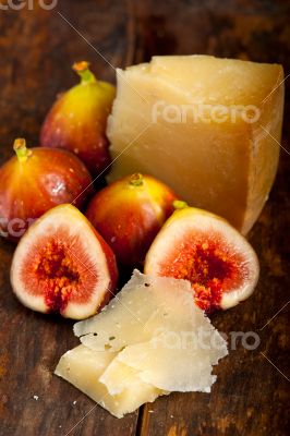 pecorino cheese and fresh figs 