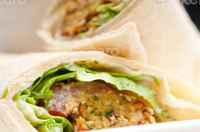 falafel pita bread roll wrap sandwich