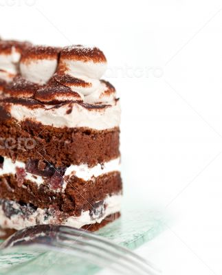 whipped cream dessert cake slice