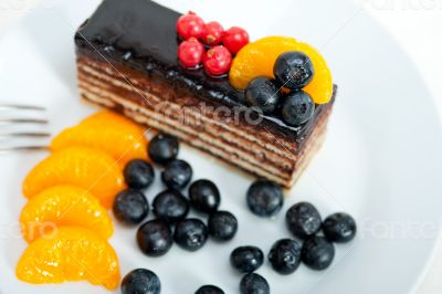 chocolate and fruit cake