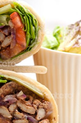 kafta shawarma chicken pita wrap roll sandwich