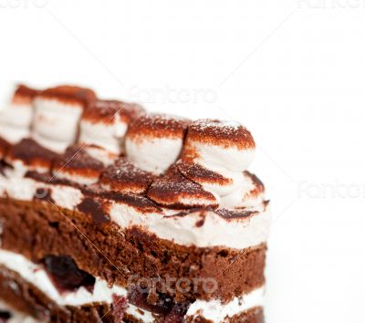whipped cream dessert cake slice