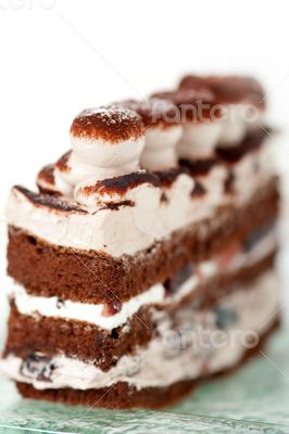 whipped cream dessert cake slice