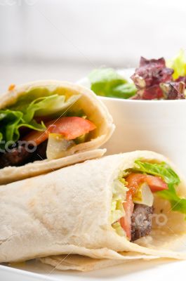 kafta shawarma chicken pita wrap roll sandwich
