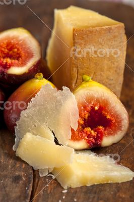 pecorino cheese and fresh figs 
