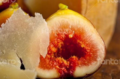 pecorino cheese and fresh figs 