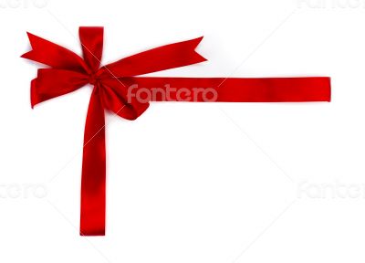 Red ribbon by bow