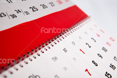 Calendar of the year
