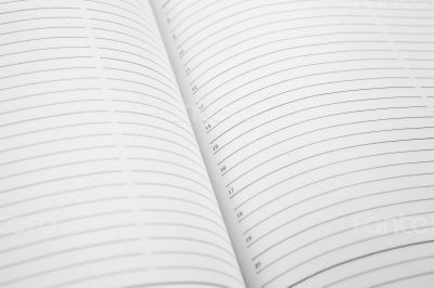 Open book with lines