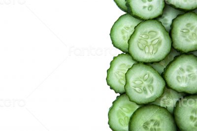 stack of  sliced cucumbers