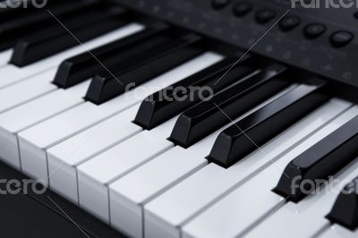 Piano keys close-up