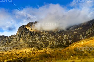 Autumn mountain. Demerdji, Crimea, Ukraine 