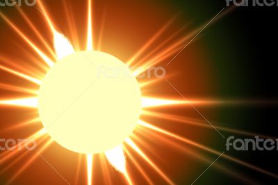 Solar flare in Space