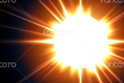 Solar flare in Space