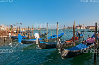 Venice Italy pittoresque view of gondolas 
