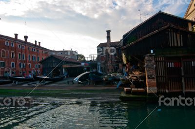 Venice Italy San Trovaso squero view