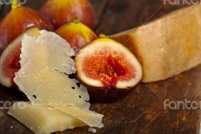 pecorino cheese and fresh figs 