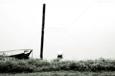 Rowing boat long time exposed