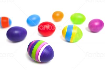 Coloured easter eggs