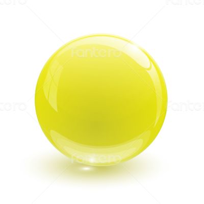 Yellow glassy ball