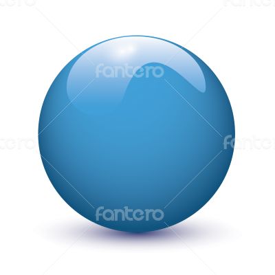 Blue glossy ball