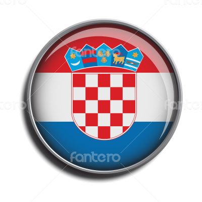 flag icon web button croatia