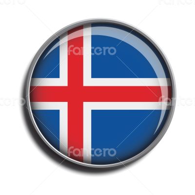 flag icon web button iceland
